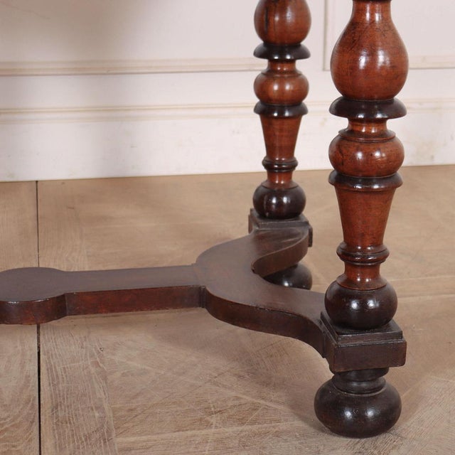 Italian Walnut Side Table For Sale - Image 4 of 11
