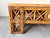 Wood Vintage Monumental Chinoiserie Fretwork Bamboo & Leather Coffee Table With Tessella Top/Sold For Sale - Image 7 of 12