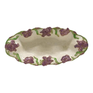 Antique 1920s Hand Painted Porcelain Serving Dish