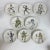 Piero Fornasetti “Maschere Italiane” Circus Porcelain Coasters by Piero Fornasetti - Set of 8 For Sale - Image 4 of 9
