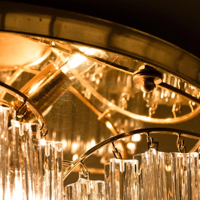 Triedri Crystal Gold-Plated Flush Mount from Venini, Italy For Sale - Image 10 of 14