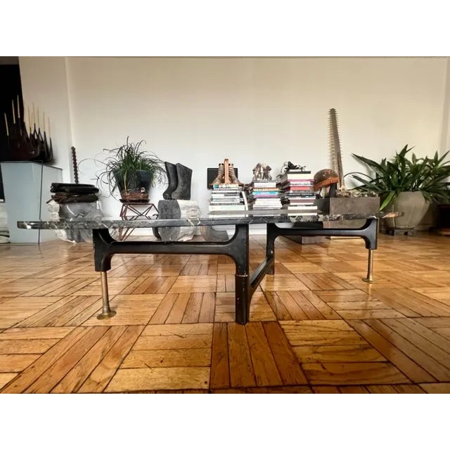Mid-Century Modern 1960s Marble Table With Articulated Tripod Base For Sale - Image 3 of 10