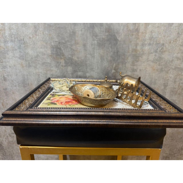 Vintage Framed Brass Assemblage Wall Decor For Sale - Image 11 of 16