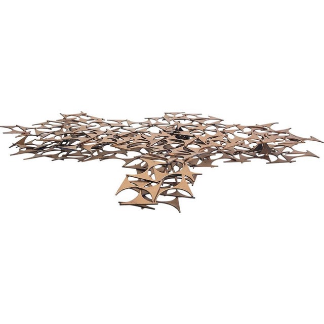 Mid-Century Brutalist Metal Wall Scupture by Marc Weinstein | Chairish
