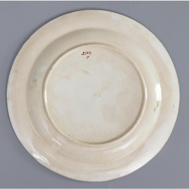 Late 19th Century 19th Century English Wedgwood Majolica Turquoise Fish Seaweed Plate For Sale - Image 5 of 6