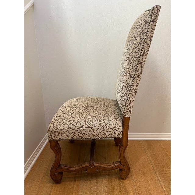 2020s Dining Chairs, Kreiss Rousseau Upholstered With Suede Backs- Set of 4 For Sale - Image 5 of 9