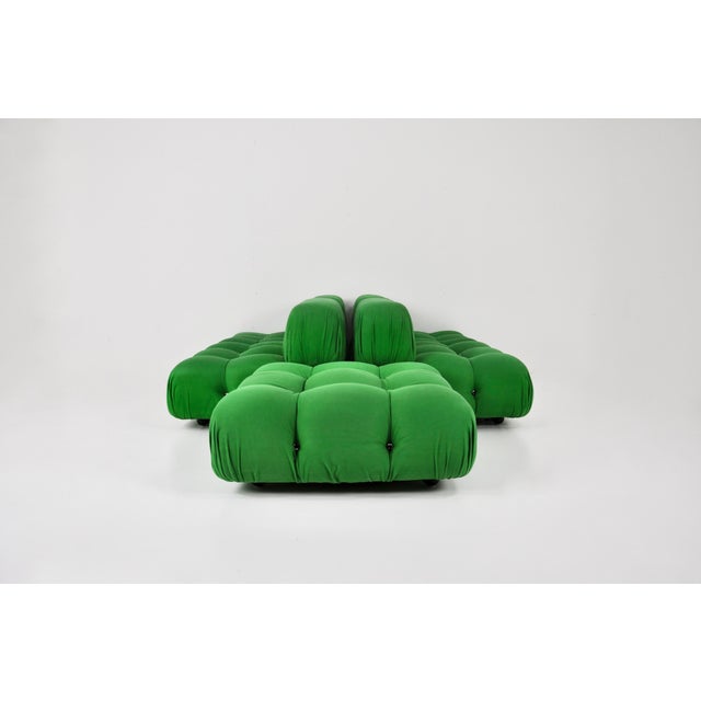 Textile Green Camaleonda Sofa Set by Mario Bellini for B&B Italia, 1970s, Set of 5 For Sale - Image 7 of 14