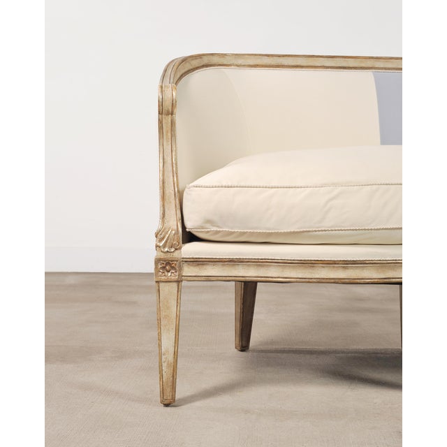 Wood Dennis & Leen Neoclassical Style Italian Settee Cabriole Sofa For Sale - Image 7 of 17