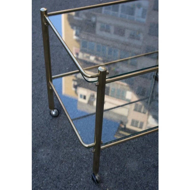 Asymmetric Bar Trolley in Solid Brass, 1970s For Sale - Image 10 of 13