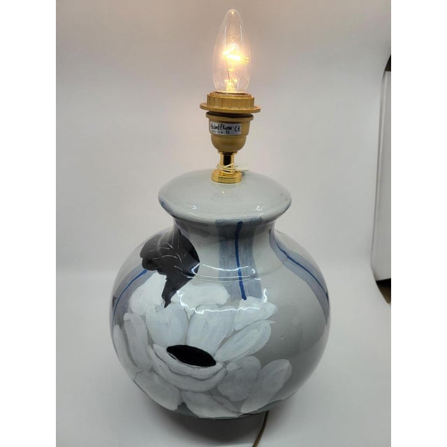 French Ceramic Lamp by Hubert Olivier, 1980s For Sale - Image 4 of 12
