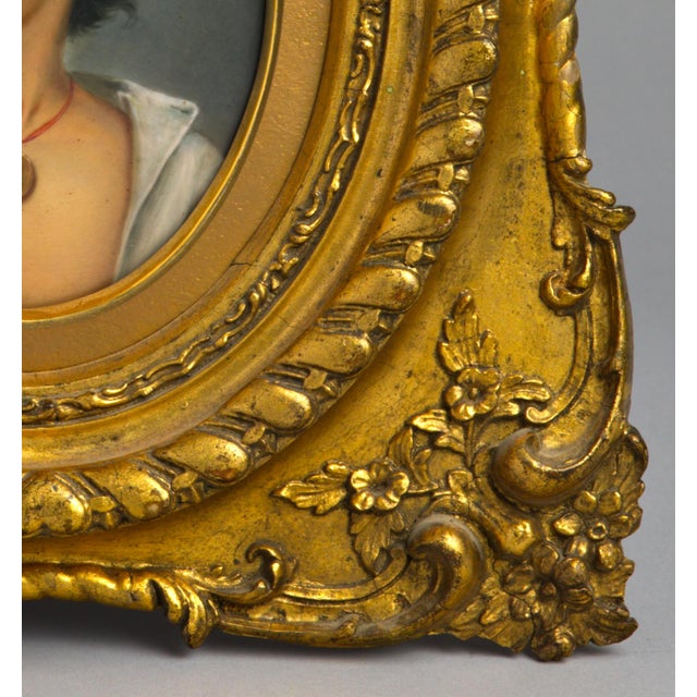 Antique German Porcelain Plaque in the Style of Kpm, Neapolitan Fisher Boy After Richter For Sale In Portland, OR - Image 6 of 10