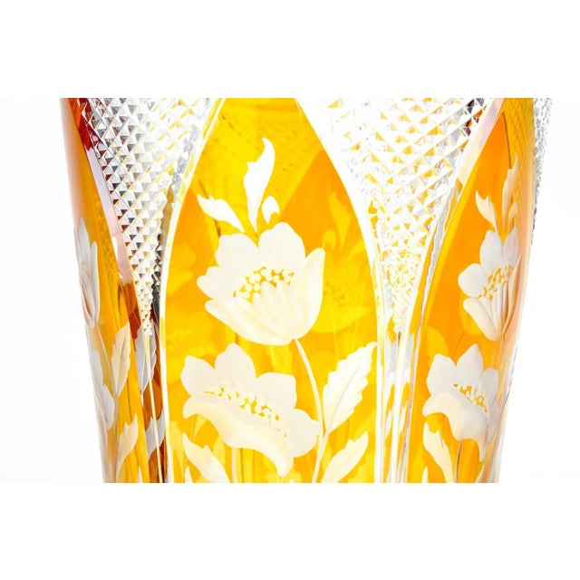 Glass Cut-Crystal Vase For Sale - Image 7 of 11