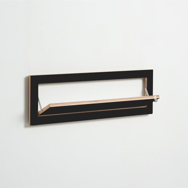 80×27-1 Fläpps Shoe Shelf in Black from Ambivalenz For Sale - Image 6 of 6