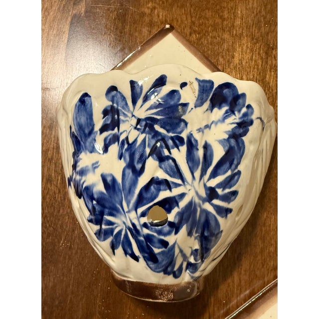 Mexican Mid 20th Century Hand Painted Ceramic Wall Pockets For Sale - Image 3 of 11