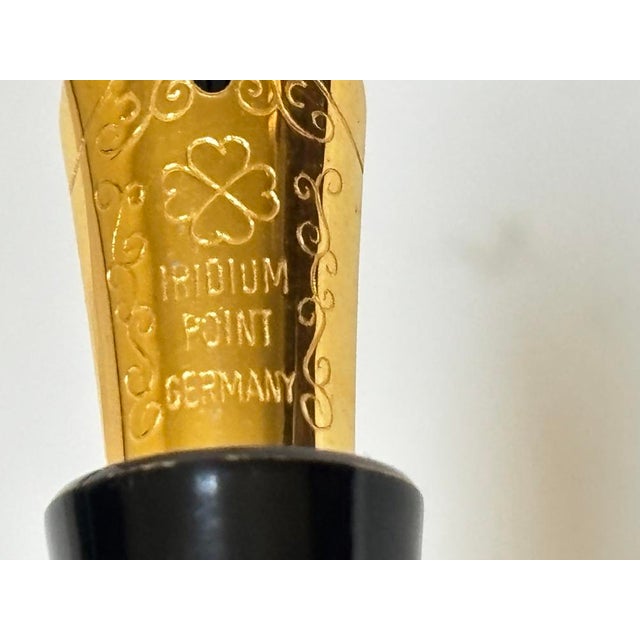 Dragon Motif Fountain Pen, Gold Overlay on Black, Acura, Mint in Box Circa 1990 For Sale - Image 16 of 18