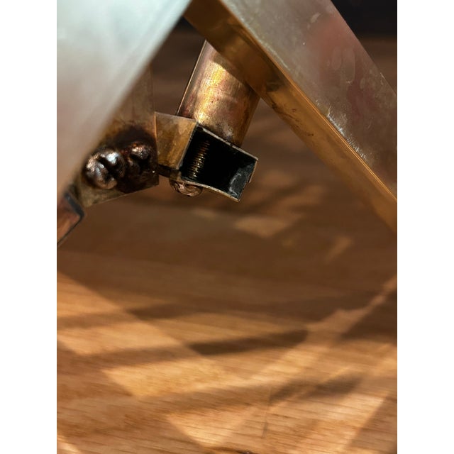 Mid Century Folding Solid Brass Hollywood Regency Magazine Rack For Sale - Image 10 of 10