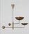 Elegant vintage brass chandelier with a geometric and minimalist design, perfect for modern, industrial, or mid-century...