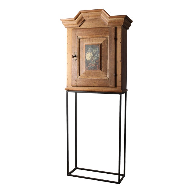 Antique Cabinet on Steel Stand, 1760 For Sale
