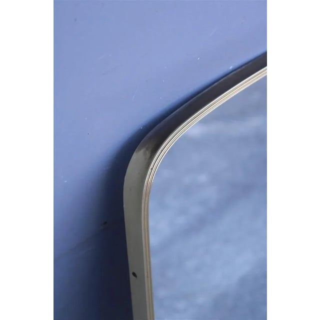 Italian Mirror with Shaped Brass Frame, 1950s For Sale - Image 9 of 13
