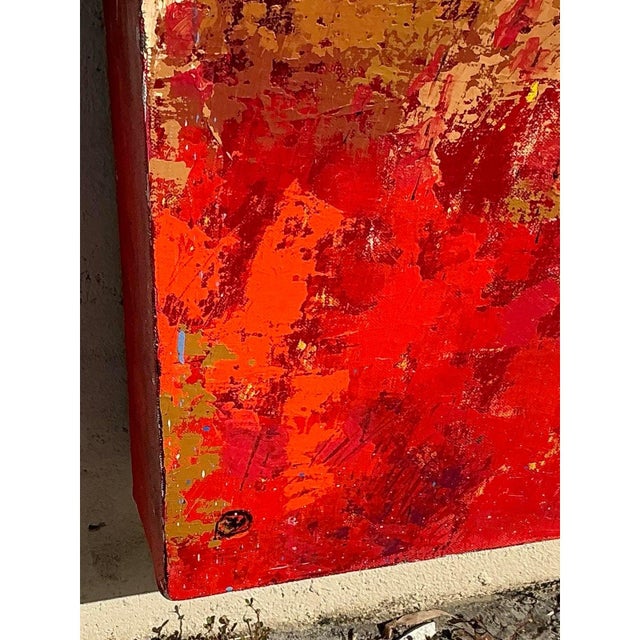 Textile Vintage Boho Monumental Horse Diptych on Canvas For Sale - Image 7 of 11