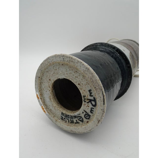 Large Stoneware Table Lamp by Inger Persson for Rörstrand, Sweden For Sale - Image 10 of 18