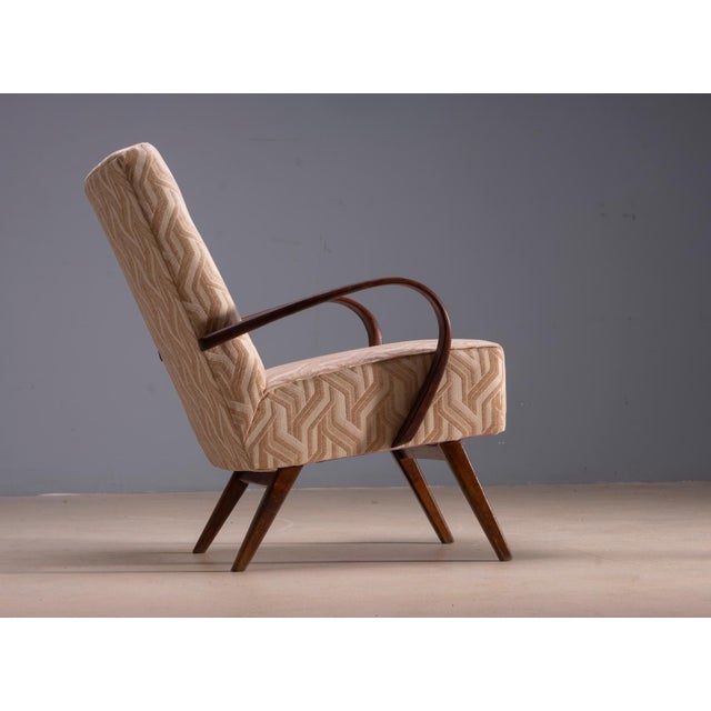 Beige Bentwood Lounge Chairs by Jaroslav Šmídek, 1950s, Set of 2 For Sale - Image 8 of 13
