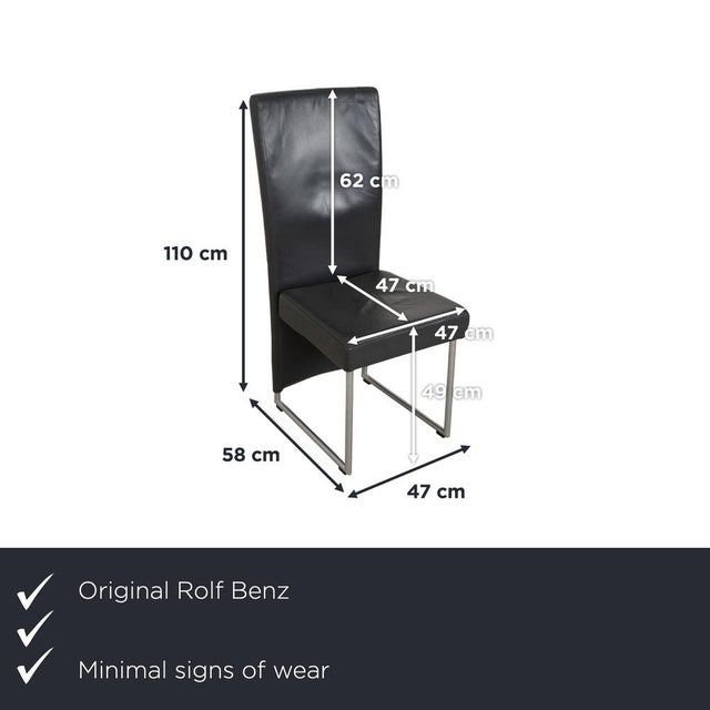 This exclusive set of six chairs from the Rolf Benz 7400 series impresses with its clean lines and masterful...