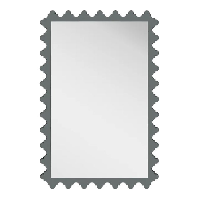 Fleur Home Garden District Magazine Rectangle Mirror in Gunmetal, 35.5x47 For Sale