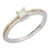 0.30 Ct Solitaire Diamond Unisex Engagement Ring in 18k White Gold Size 10 For Sale