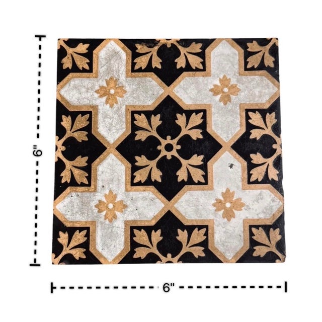 Antique Minton & Co. Gothic Revival Encaustic Field & Border Tile Set , c.1840s–1870s For Sale - Image 9 of 11