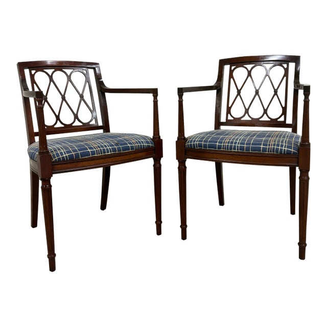 Vintage Regency Style Lady Emily Dining Armchairs - Pair For Sale