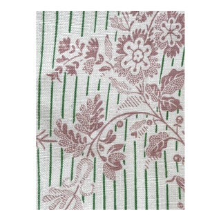 Alice Sergeant "Douda" Fabric, Pink/Green 3 Yards For Sale