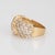 80s Vintage 1.50ct Diamond Cigar Band 14k Yellow Gold Sz 5 Ring Mixed Cuts For Sale - Image 4 of 7