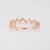 Early 21st Century Diamond Zig Zag Ring Sz 7 Chevron Band 14k Rose Gold Fine Estate Jewelry For Sale - Image 5 of 7