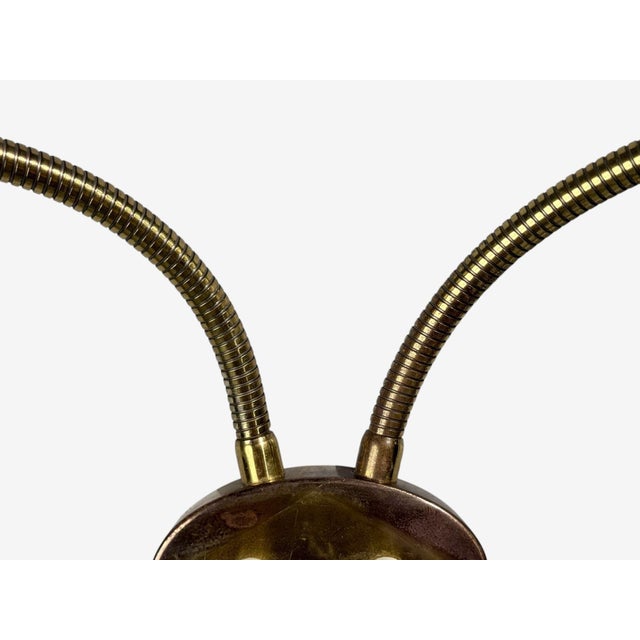 Brass 1950s Swedish Modern, Adjustable Wall Light, Brass, Lacquered Metal, Sweden For Sale - Image 8 of 13