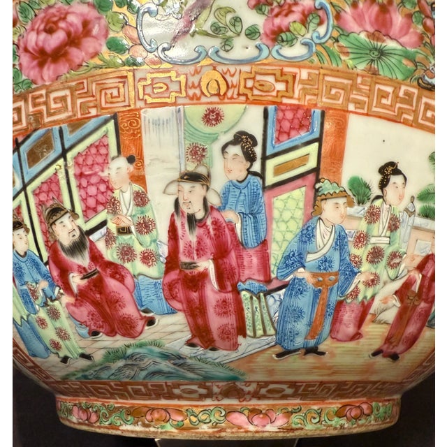 Late 19th Century Antique Qing Chinese Famille Rose Canton Porcelain Bowl For Sale - Image 11 of 12