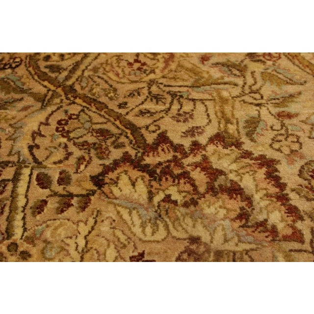 Shabby Chic 1980s Semi Antique Tan/Gold Hand-Knotted Rug -4'2 X 6'2 For Sale - Image 3 of 9