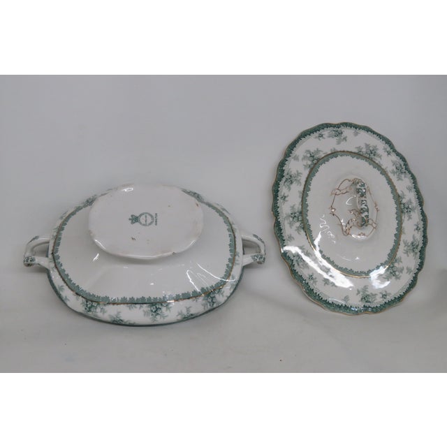 Early 20th Century John Maddock and Sons Hamilton Royal Vitreous Green Lidded Turreen Dish For Sale - Image 15 of 17