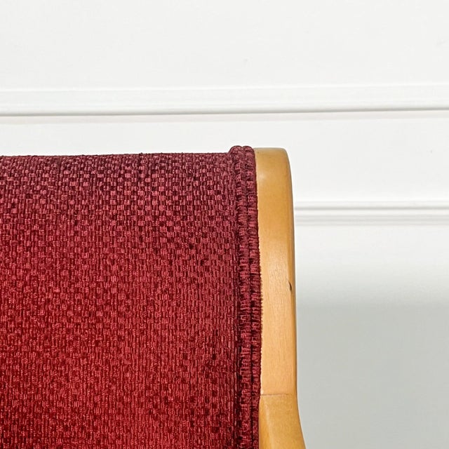 Textile 1980's Faux Bamboo Hand Painted Library Arm Chair by Hickory For Sale - Image 7 of 8