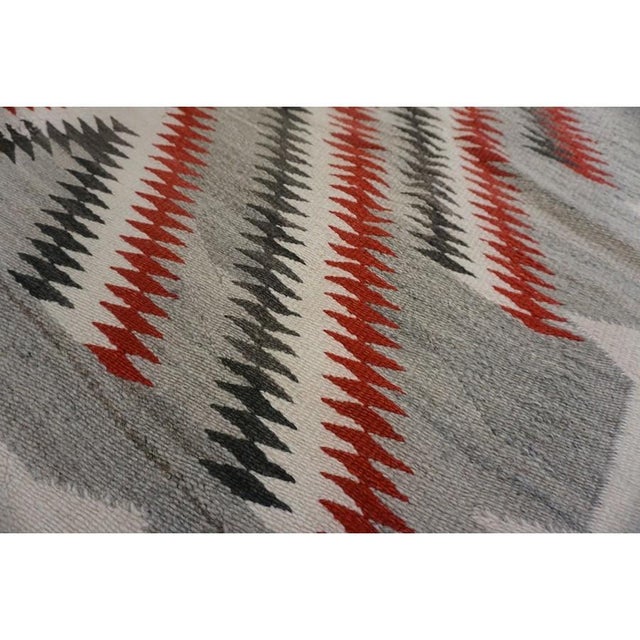 1920s 1920s Antique Artistic Tribal Geometric Flatweave Native American Navajo Rug For Sale - Image 5 of 9