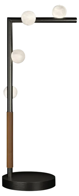 Demetra Brushed Black Metal Table Lamp by Alabastro Italiano