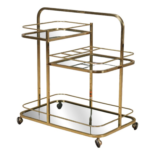 Brass Bar Cart, 1970s For Sale