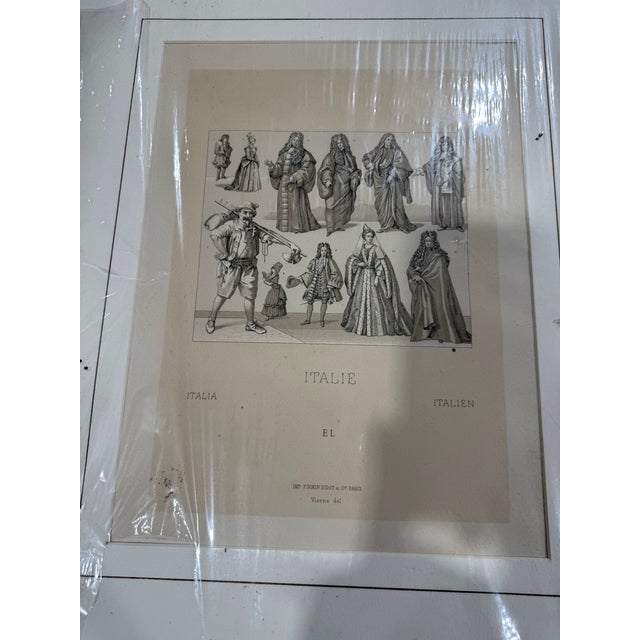 American 19th-Century Lithograph Reproduction Print From Auguste Racinet's "Le Costume Historique For Sale - Image 3 of 3
