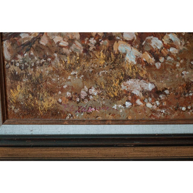 1950s Original Rex Dawson Western Oil Painting For Sale In Phoenix - Image 6 of 8