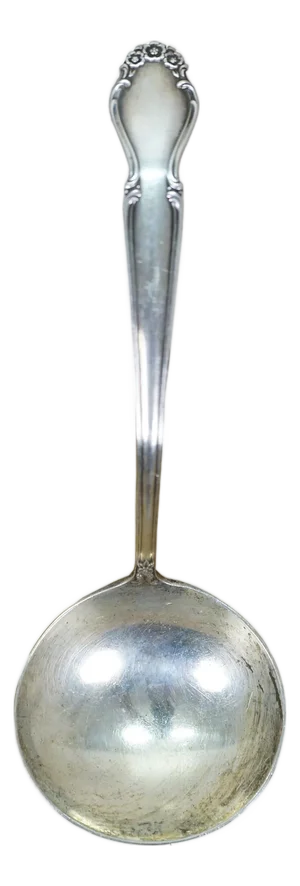 1950s Wm Rogers MFG Co Wedding Bells Sterling Silver Sauce Gravy Ladle 58g 7"