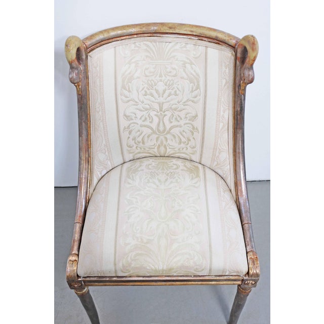 French Empire Style Swan Chair, 1980s For Sale - Image 10 of 12