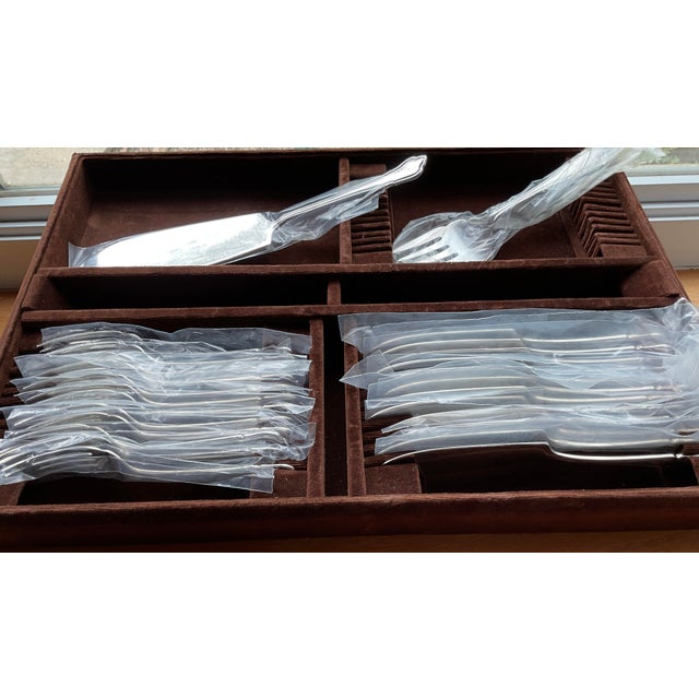 New 1980s Flatware Fish Set 26 Pieces Du Barry For Sale - Image 15 of 15