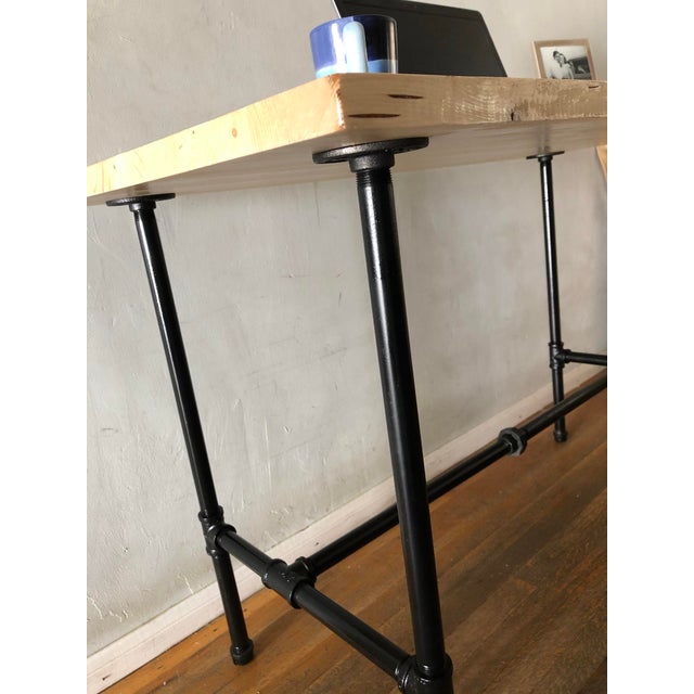 Industrial Black Pipe & Solid Wood Computer Desk Chairish