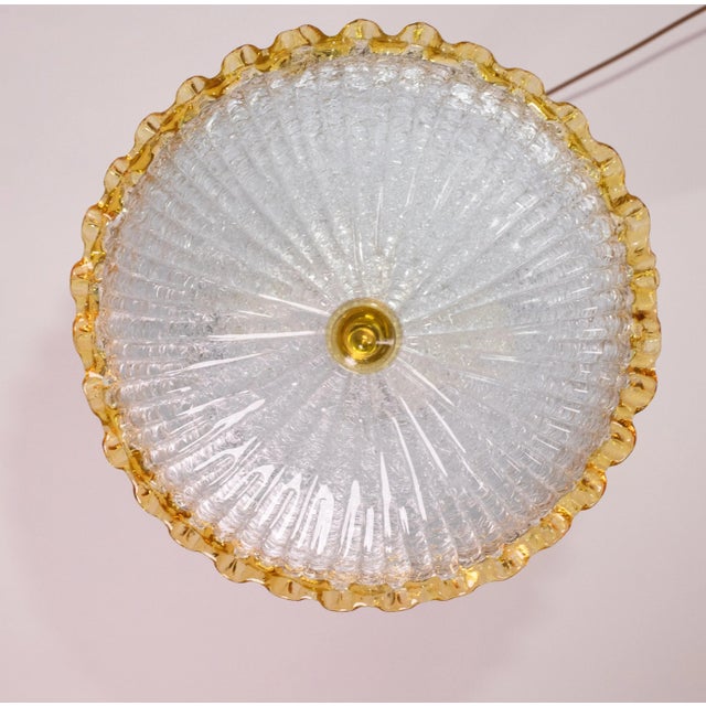 Italian Orange Murano Glass Ceiling Fixture, Murano, 1970 For Sale - Image 10 of 12