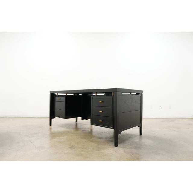 2020s Arhaus Brock Executive Desk For Sale - Image 5 of 17